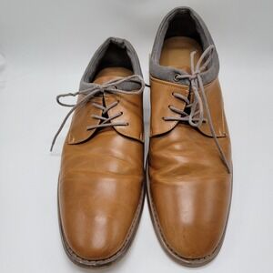 SEVEN 91 Men's Donestan Oxford Dress Casual Shoes Brown Leather Grey Sz 13 (46)